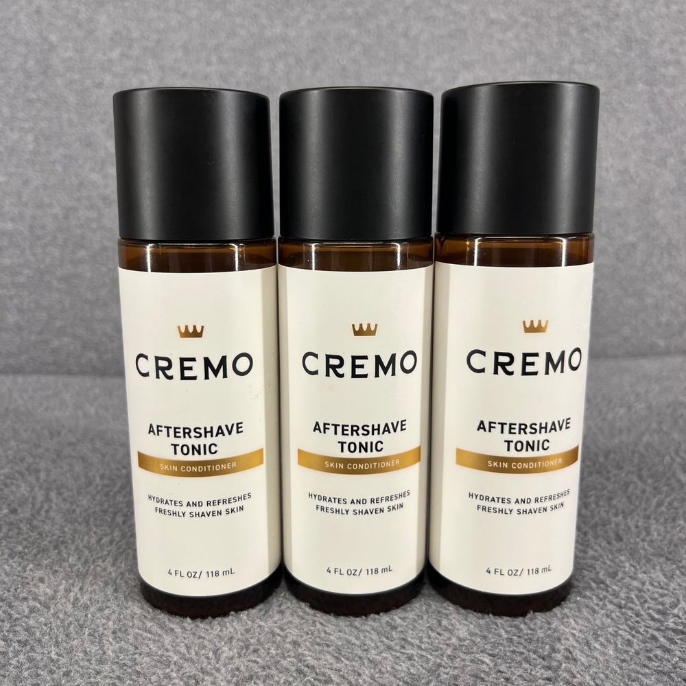 3x Cremo Aftershave Tonic Mens 4 oz Skin Conditioner Hydrating Soothing Splash